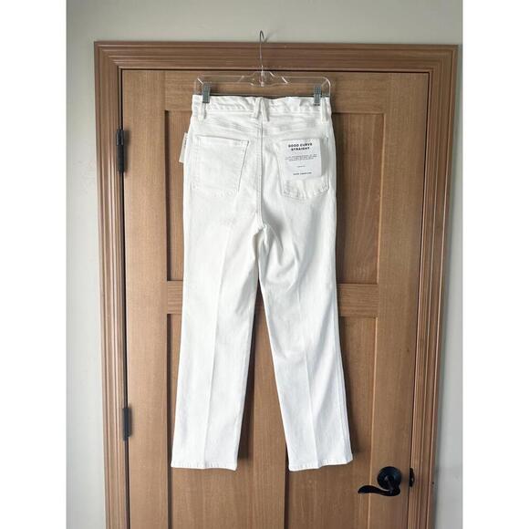 NWT Good American Good Curve Straight Leg Jeans White 28” Inseam Women’s sz 8/29 - Picture 5 of 13